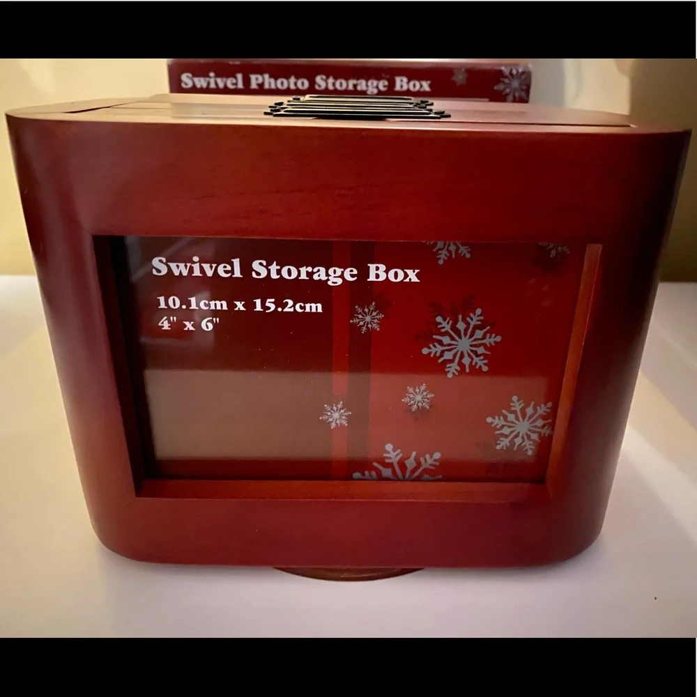Photo wood swivel box for photos